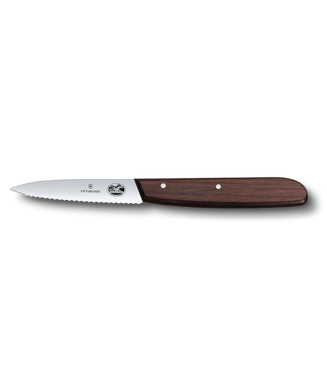 Dao Gọt Lưỡi Lượn Sóng Victorinox 5.3030-X1 8.3 cm Cán Gỗ Hồng Mộc
