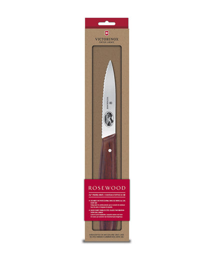 Dao Gọt Lưỡi Lượn Sóng Victorinox 5.3030-X1 8.3 cm Cán Gỗ Hồng Mộc