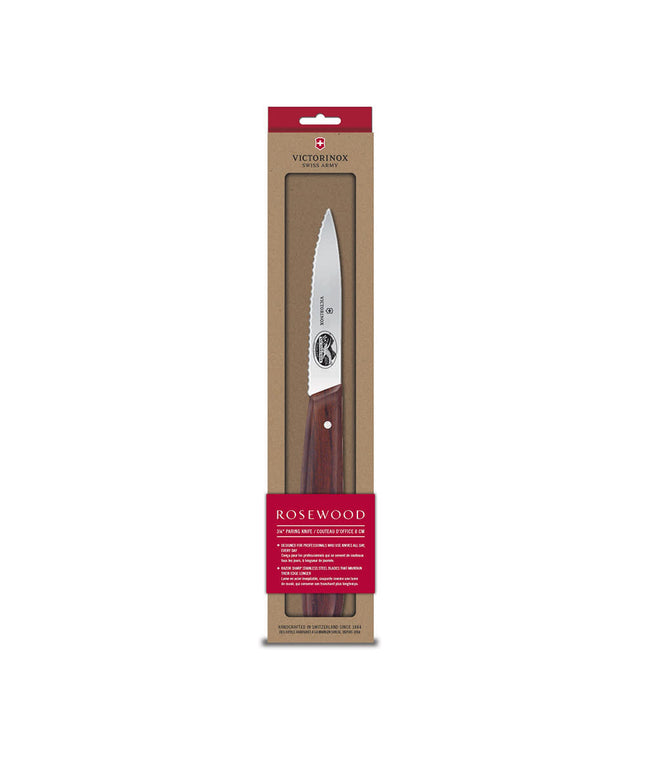 Dao Gọt Lưỡi Lượn Sóng Victorinox 5.3030-X1 8.3 cm Cán Gỗ Hồng Mộc