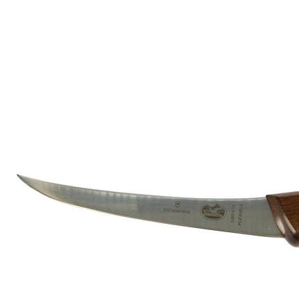 Dao Rọc Xương Cong Mềm Victorinox 5.6616.15-X1 Lưỡi 15 cm Cán Gỗ Hồng Mộc