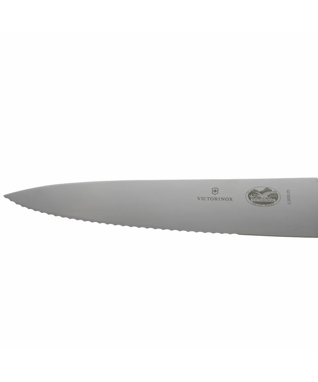 Dao Đầu Bếp Lưỡi Lượn Sóng/Thẳng Victorinox 5.2030.25-X1 25.4 cm Tay Cầm Gỗ