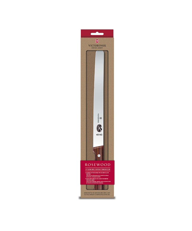 Dao Thái Giăm Bông Victorinox 5.4200.25-X1 Lưỡi 25.4 cm Tay Cầm Gỗ Hồng Mộc