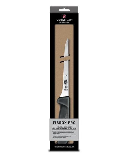 Dao Rọc Thịt Mềm Victorinox 5.6413.15-X6 Lưỡi 15.2 cm, Cán Fibrox® Nylon Đen