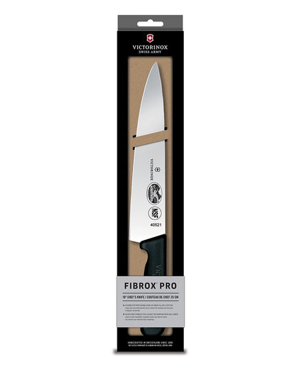 Dao Đầu Bếp Victorinox 5.2003.25-X5 Lưỡi 25.4 cm Cán Fibrox® Nylon Đen