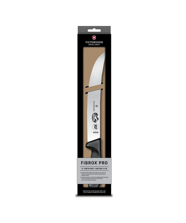 Dao Cimeter Cong Victorinox 5.7303.25-X4 Lưỡi 25.4 cm Cán Nylon Fibrox® Đen