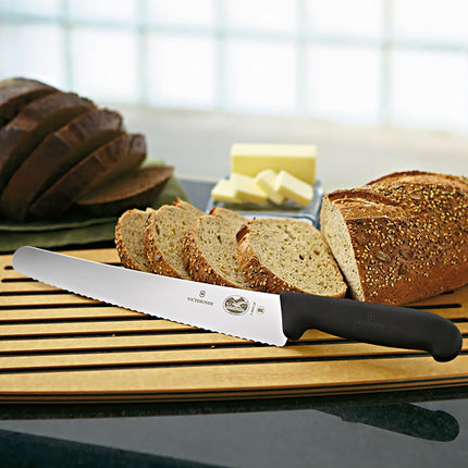 Dao Cắt Bánh Mì Răng Cưa Victorinox 5.2933.26-X10 Lưỡi 26 cm Cán Fibrox® Nylon Đen
