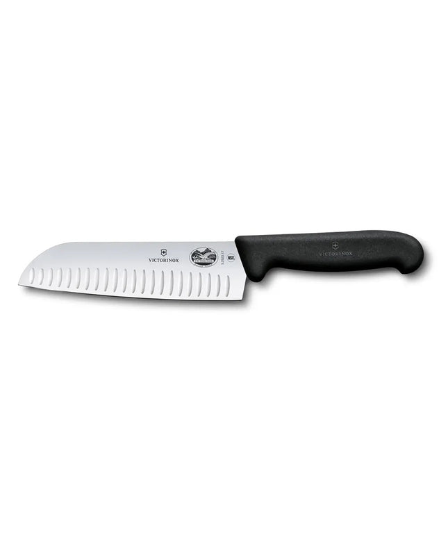 Dao Santoku Granton Victorinox 5.2523.17 17.8 cm Cán Fibrox® Pro Đen Thép Không Gỉ
