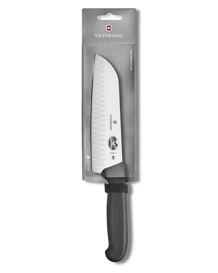 Dao Santoku Granton Victorinox 5.2523.17 17.8 cm Cán Fibrox® Pro Đen Thép Không Gỉ