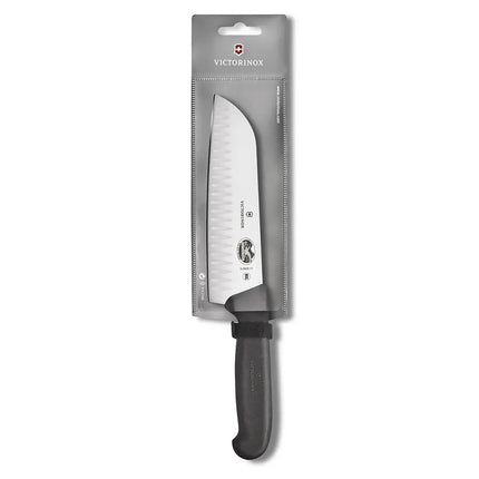 Dao Santoku Granton Victorinox 5.2523.17 17.8 cm Cán Fibrox® Pro Đen Thép Không Gỉ