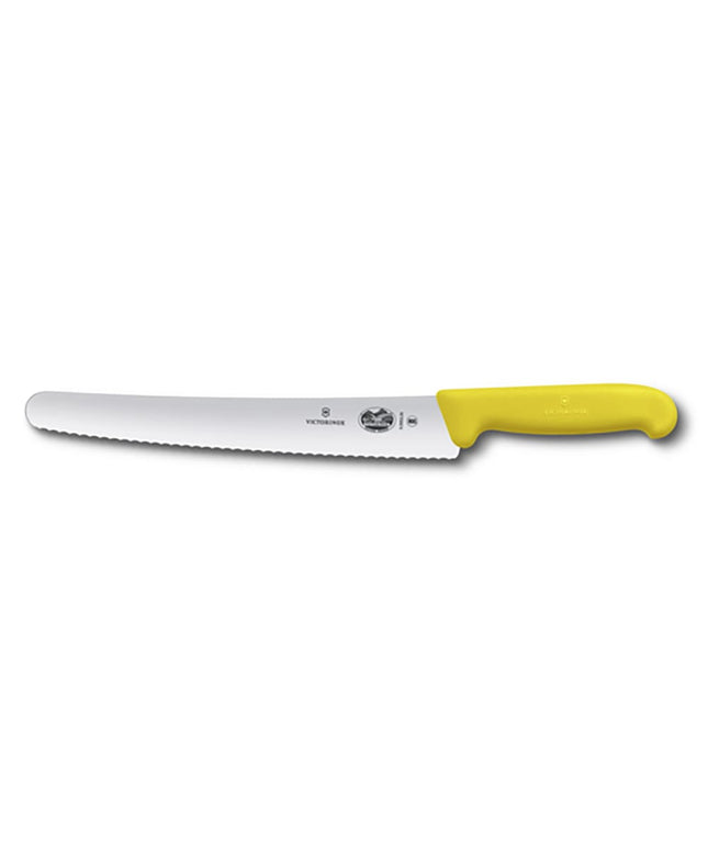 Dao Cắt Bánh Mì Răng Cưa Victorinox 5.2938.26 26 cm Cán Fibrox® Pro Vàng Thép Không Gỉ