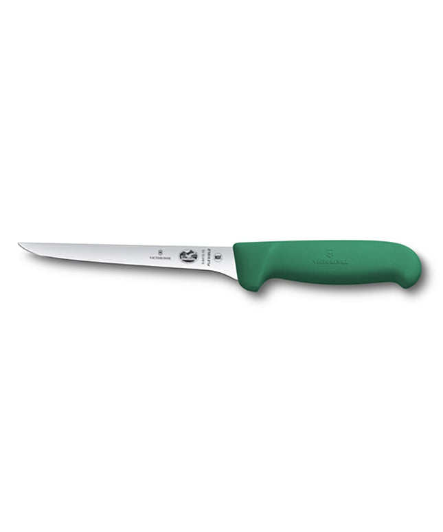 Dao Rọc Thịt Thẳng Mềm Victorinox 5.6414.15 15 cm Cán Fibrox® Pro Xanh, Thép Không Gỉ