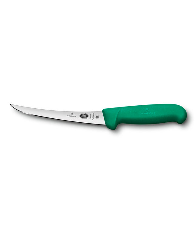 Dao Rọc Xương Cong Dẻo Victorinox 5.6614.15 Lưỡi 15.2 cm, Cán Fibrox® Pro Xanh Lá