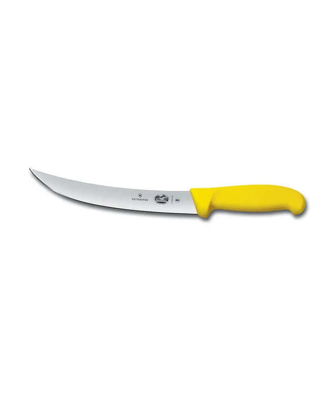 Dao Xẻ Thịt Cong Victorinox 5.7208.20 20.3 cm Cán Fibrox® Pro Vàng Thép Không Gỉ