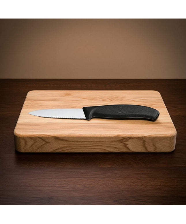 Dao Gọt Lưỡi Lượn Sóng Victorinox 6.7633 Lưỡi 8.3 cm Cán Polypropylene Đen