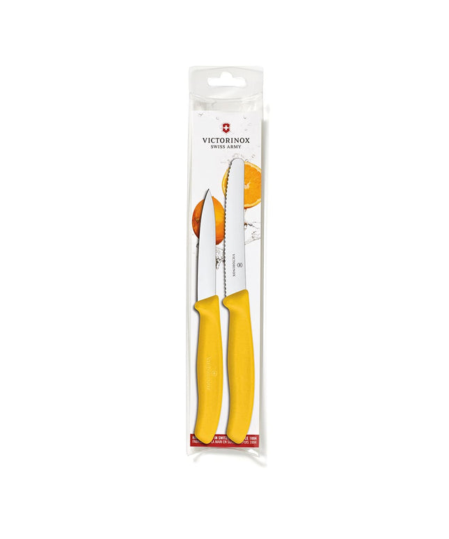 Bộ Dao Tiện Ích & Dao Gọt Victorinox 6.7836.L118-X2 Thép Không Gỉ Cán Vàng