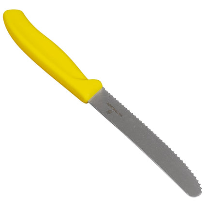 Dao Đa Năng Răng Cưa Victorinox 6.7836.L118 Lưỡi 11.4 cm Cán Polypropylene Vàng