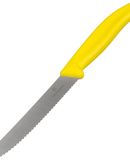 Dao Đa Năng Răng Cưa Victorinox 6.7836.L118 Lưỡi 11.4 cm Cán Polypropylene Vàng