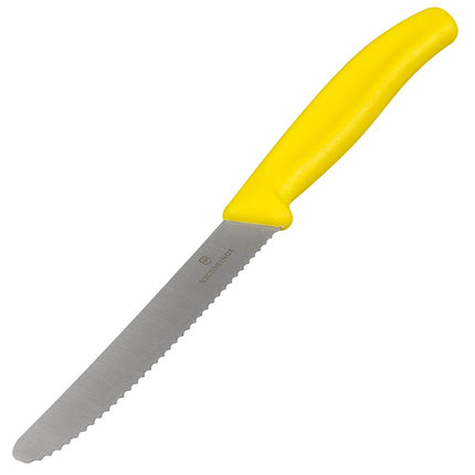 Dao Đa Năng Răng Cưa Victorinox 6.7836.L118 Lưỡi 11.4 cm Cán Polypropylene Vàng