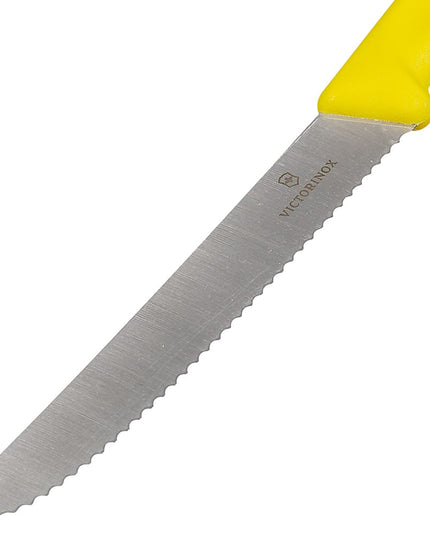 Dao Đa Năng Răng Cưa Victorinox 6.7836.L118 Lưỡi 11.4 cm Cán Polypropylene Vàng