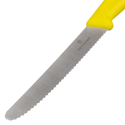 Dao Đa Năng Răng Cưa Victorinox 6.7836.L118 Lưỡi 11.4 cm Cán Polypropylene Vàng