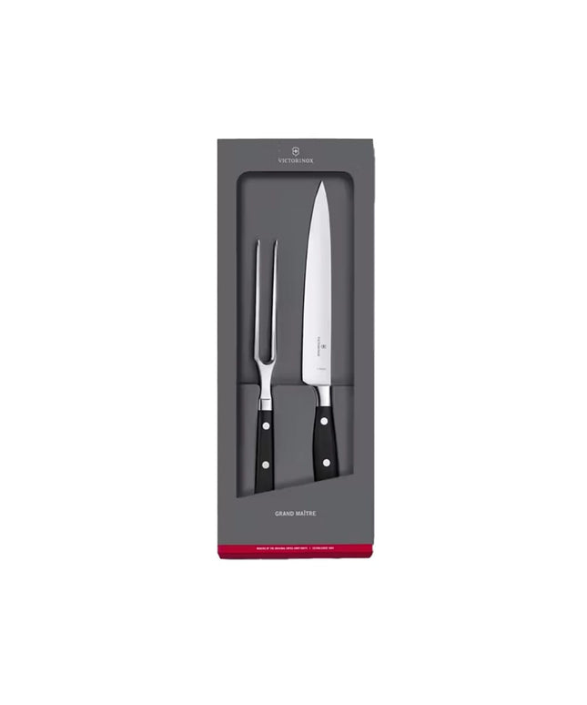 Bộ Dao Thái 2 Món Victorinox 7.7243.2 Grand Maître Cán POM Đen Thép Không Gỉ