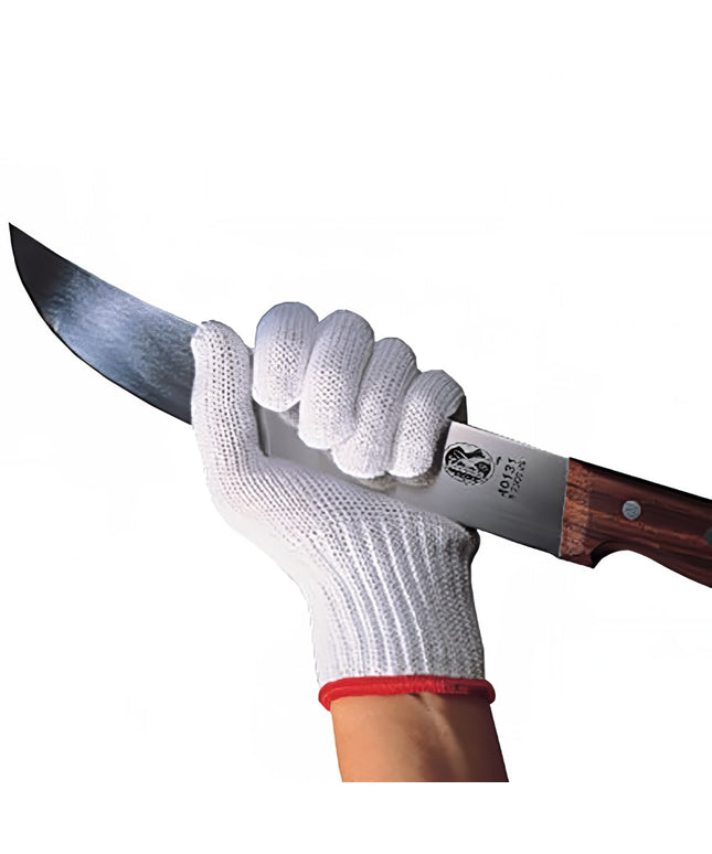 Găng Tay Chống Cắt Victorinox 7.9047.S Cỡ S - Chất Liệu Pha Trộn, Trắng Viền Cổ Tay Đỏ