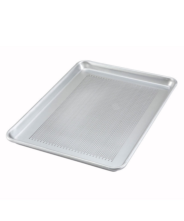 Khay Nướng Bánh Winco ALXP-1318P Cỡ 1/2 45.7 x 33 cm Nhôm 18 Gauge Đục Lỗ