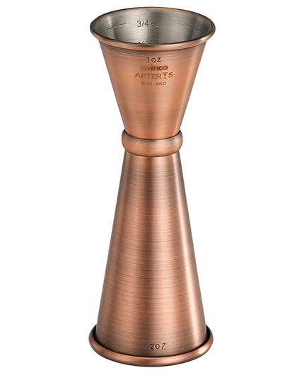 Ly Đong Đôi Winco BAJ-9AC - 30 ml & 60 ml, Thép Không Gỉ, Màu Đồng Cổ
