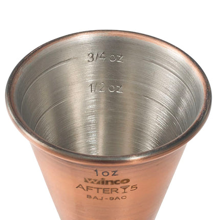 Ly Đong Đôi Winco BAJ-9AC - 30 ml & 60 ml, Thép Không Gỉ, Màu Đồng Cổ