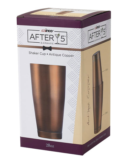 Bình Lắc Cocktail Thép Không Gỉ Winco BASK-28AC 828 ml Đồng Cổ Điển