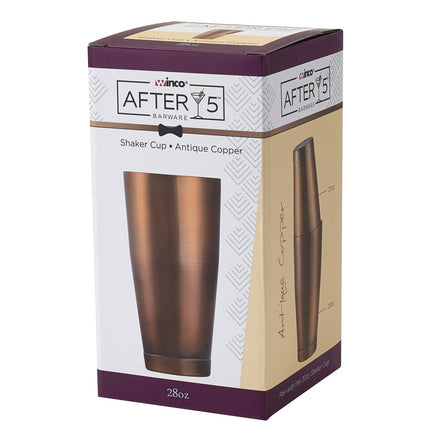 Bình Lắc Cocktail Thép Không Gỉ Winco BASK-28AC 828 ml Đồng Cổ Điển