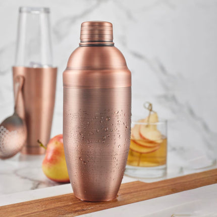 Bộ Bình Lắc Cocktail Thép Không Gỉ Winco BASS-24AC 710 ml Màu Đồng Cổ