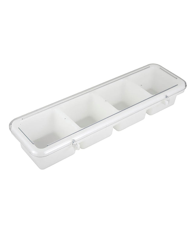 Hộp Đựng Gia Vị Quầy Bar Nhựa Winco BC-4P 4 Ngăn, Trắng