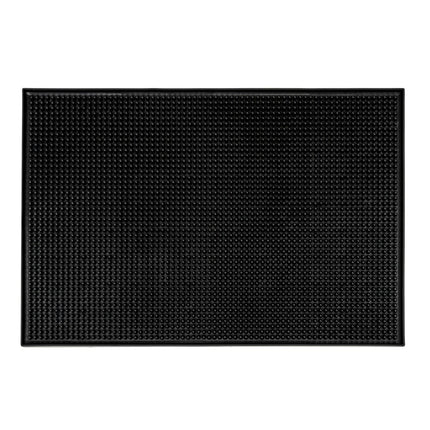 Thảm Lót Quầy Bar Chữ Nhật Winco BM-1812K Cao Su Đen 45.7 x 30.5 cm