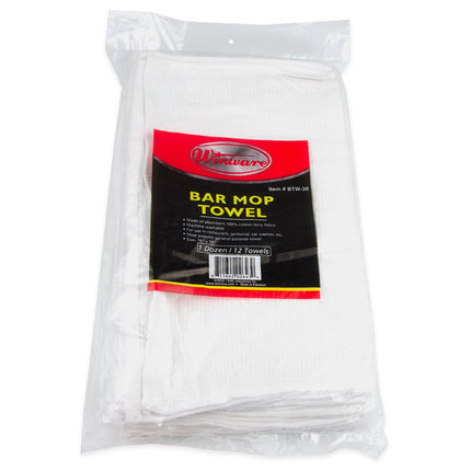 Khăn Quầy Bar Cotton Trắng Winco BTW-30 40.6 cm x 48.3 cm