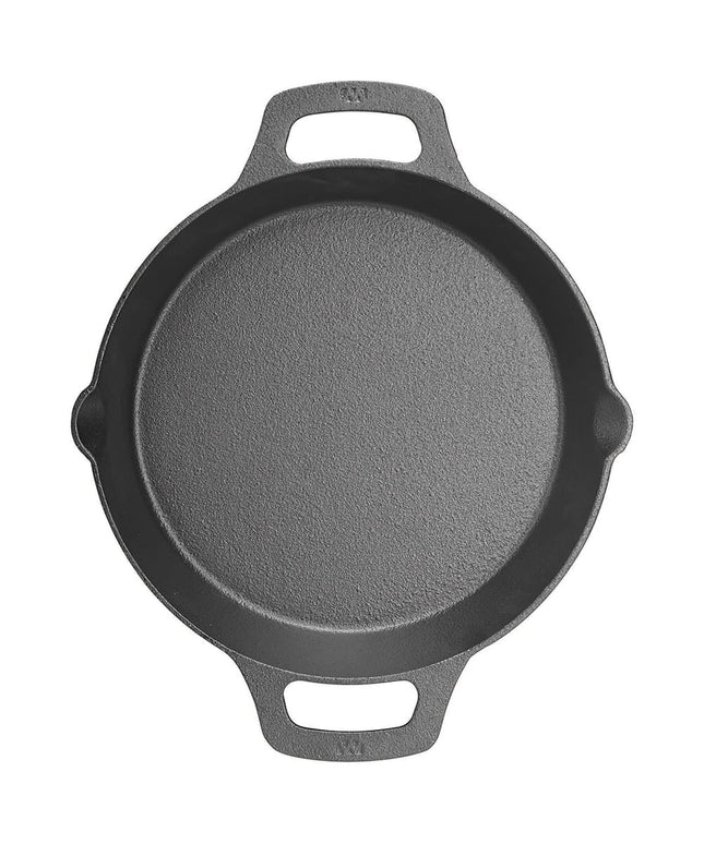 Chảo Gang Tròn Winco CASD-10 26 cm Tay Cầm Kép Cảm Ứng Từ Đã Tẩm Dầu