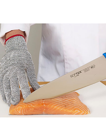 Găng Tay Chống Cắt Winco GCRA-S Cỡ S Chất Liệu Pha Trộn Xám Viền Cổ Tay Đỏ