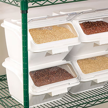 Thùng Đựng Nguyên Liệu Kệ Winco IB-2S Dung Tích 7.6 Lít Nắp Trong/Đáy Trắng