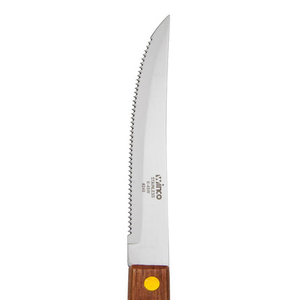 Dao Steak Winco K-45W Lưỡi 11.4cm Cán Gỗ Mũi Nhọn
