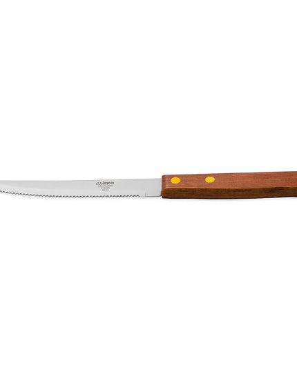 Dao Steak Winco K-45W Lưỡi 11.4cm Cán Gỗ Mũi Nhọn