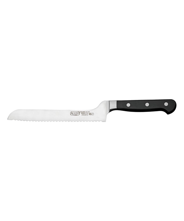 Dao Cắt Bánh Mì Winco KFP-83 20.3 cm Offset Nguyên Khối Thép Carbon Rèn Cán POM