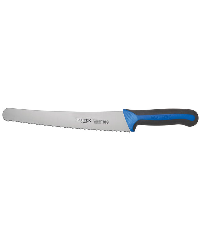 Dao Cắt Bánh Mì Winco KSTK-102 25.4 cm Lưỡi Thép Carbon Cao Cán TPR Đen/Xanh