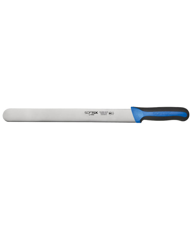 Dao Thái Thẳng Winco KSTK-122 30.5 cm Lưỡi Thép Carbon Cao Tay Cầm TPR Đen/Xanh