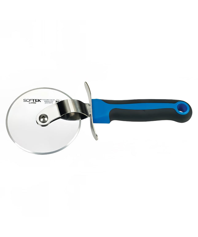 Dao Cắt Pizza Winco KSTK-40 10.2 cm Tay Cầm Nhựa Đen/Xanh Dương Thép Không Gỉ