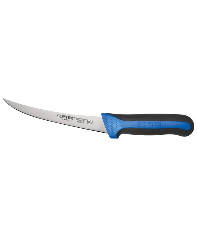 Winco KSTK-60 Dao Rọc Xương Cong 15.2 cm Lưỡi Thép Carbon Cao Cán Đen/Xanh