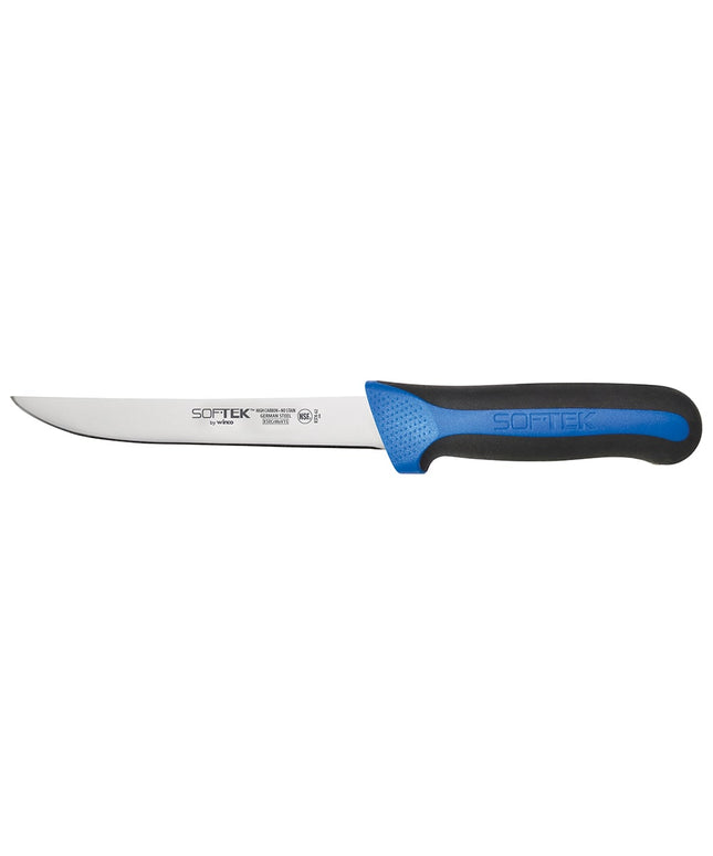 Winco KSTK-62 Dao Lọc Xương 15.2 cm Lưỡi Rộng Thép Carbon Cao Cán Đen/Xanh