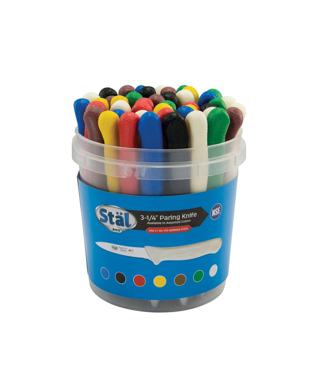 Dao Gọt Winco KWP-3046 8.3 cm Cán Polypropylene Nhiều Màu Thép Không Gỉ Carbon Cao