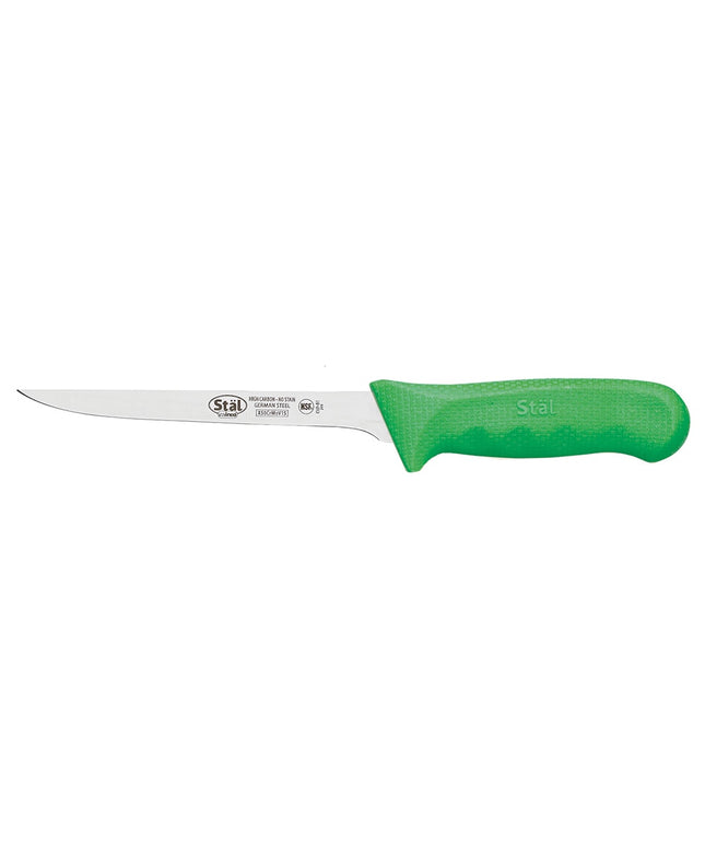 Dao Rọc Thịt Lưỡi Hẹp Winco KWP-61G 15.2 cm Lưỡi Thép Cacbon Cao Cứng Cán Nhựa Poly Xanh Lá