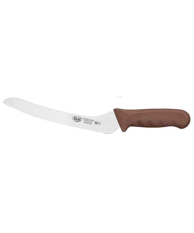 Dao Cắt Bánh Mì Winco KWP-92N 22.9 cm Lưỡi Thép Carbon Cao Cán Poly Nâu