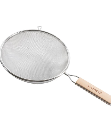 Rây Lọc Tròn Winco MS3A-8S 20.3 cm Lưới Đơn Mịn, Tay Cầm Gỗ Phẳng